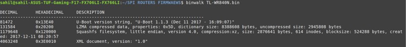 Binwalk analysis